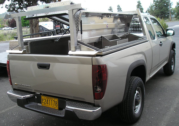 waltyotur 49 Aluminum Diamond Plate Tool Box 5 Bar Tread Chest Box Truck Storage Flat Bed Pickup ATV RV Trailer Organizer w/Keys Sliver 